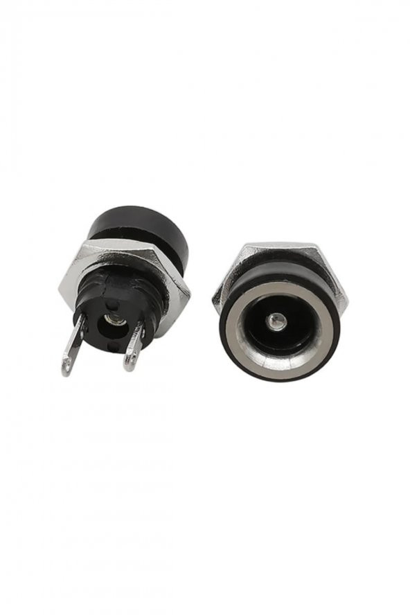 5.5mm x 2.1mm DC Güç Soketi Plastik Panel Montaj Tip Adaptör - 6