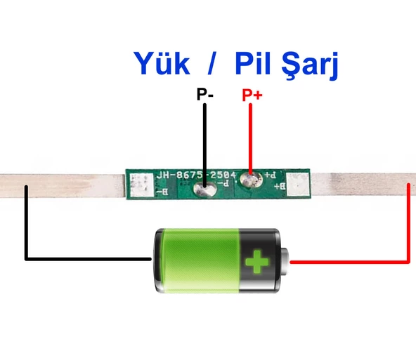 1S 3A Lityum Batarya BMS Koruma Kartı + Nikel Şerit - Resim 2
