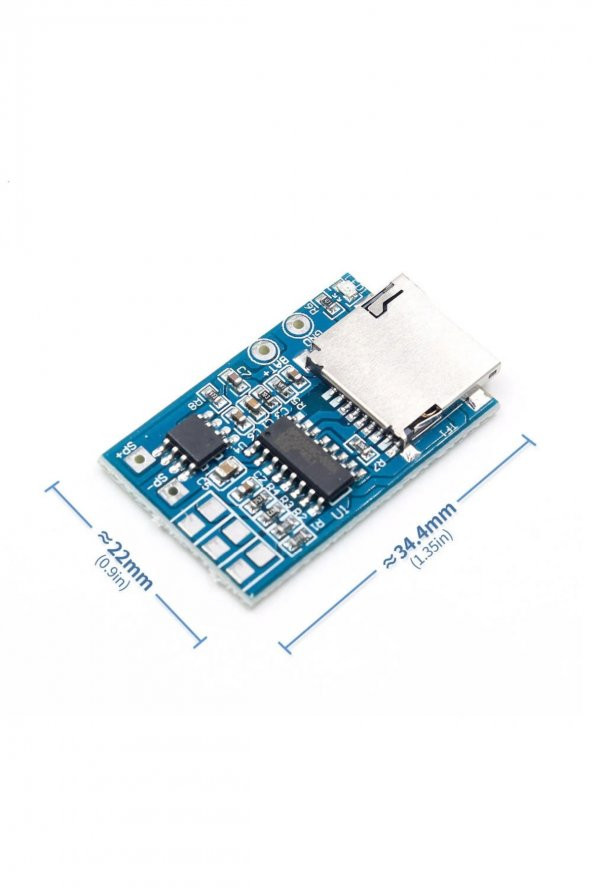 GPD2846A Mp3 Ses Çalma Modülü  Micro Sd Hafıza Kartı 4ohm 2w Amfi 3 Buton Kontrol Ürün - 1
