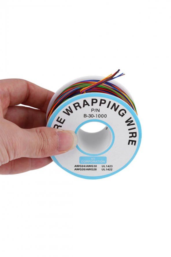 280 Metre 8 Renk 0.25mm Tel Kalınlığı 30Awg Makara Atlama Kablosu - 4
