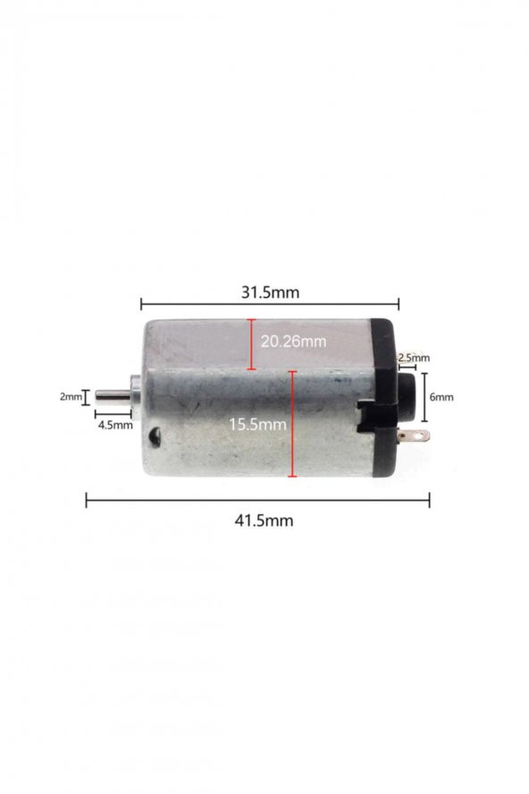 RS180 DC Motor 4-8V 6V 32000 Rpm  RS180 DC 4-8V 6V Motor Yüksek Rpm Motor 32000 Rpm - 7
