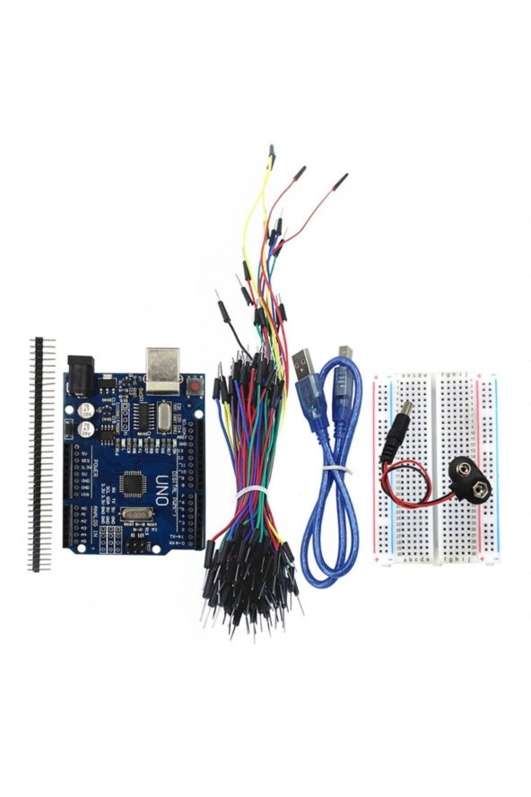 Arduino Uno R3 Başlangıç Seti 70 Parça Breadboard Pil Kablo - 5