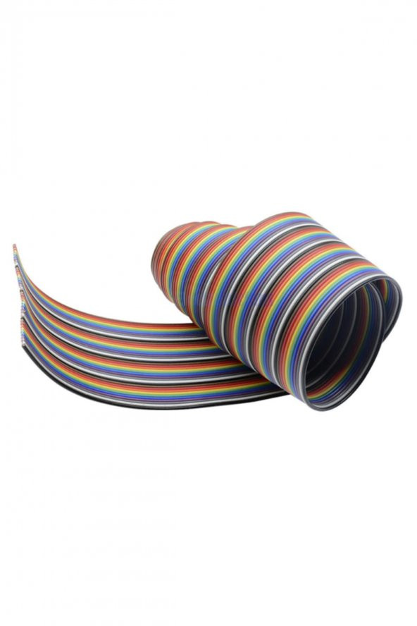 40 Pin Rainbow Ribbon IDC Kablo 1 Metre 10 Renk Dupont Kablo Flat - 2