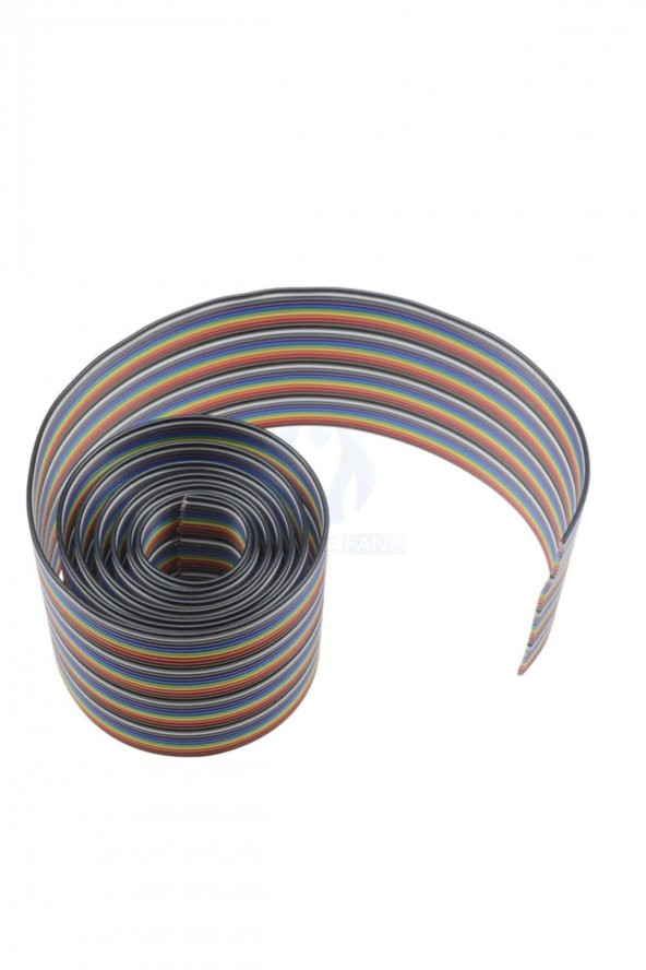 40 Pin Rainbow Ribbon IDC Kablo 1 Metre 10 Renk Dupont Kablo Flat - 6
