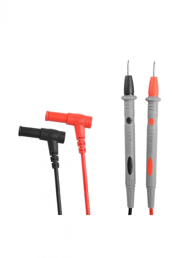 1 Çift Multimetre Probu 1000V 20A  Tüm Multimetreler ile Uyumlu Test Ölçüm Kalosu 1 Metre Voltmetre - 3