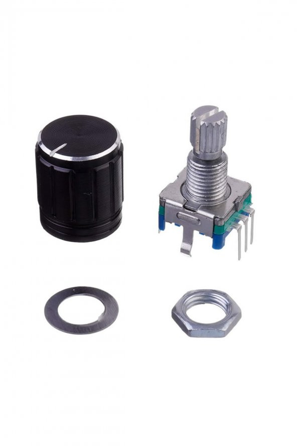 EC11 Rotary Encoder Butonlu 20 Adım Pot Başlıklı Pwm 360 Derece Döner Butonlu Dijital - 5