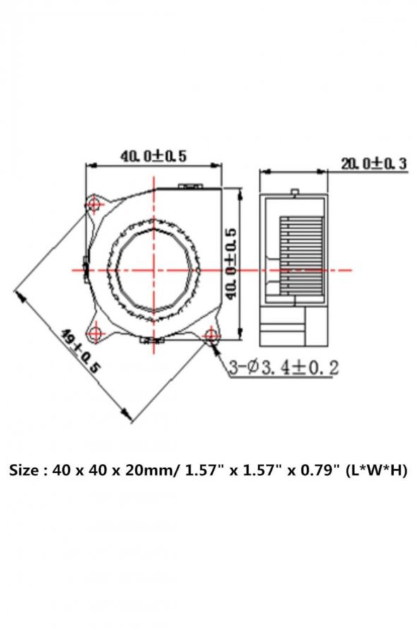 DC 12V 40x40mm Salyangoz Fan Soğutucu Türbin Turbo Radyal Yazıcı - 8