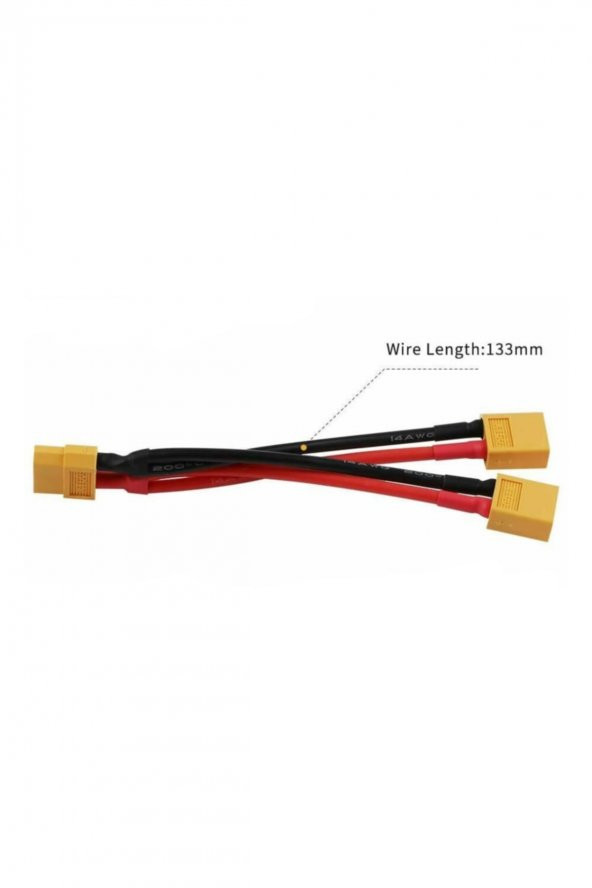 XT60 Konnektörlü Y Tip Birleştirici Kablo 10 cm LiPo Pil Batarya - 4