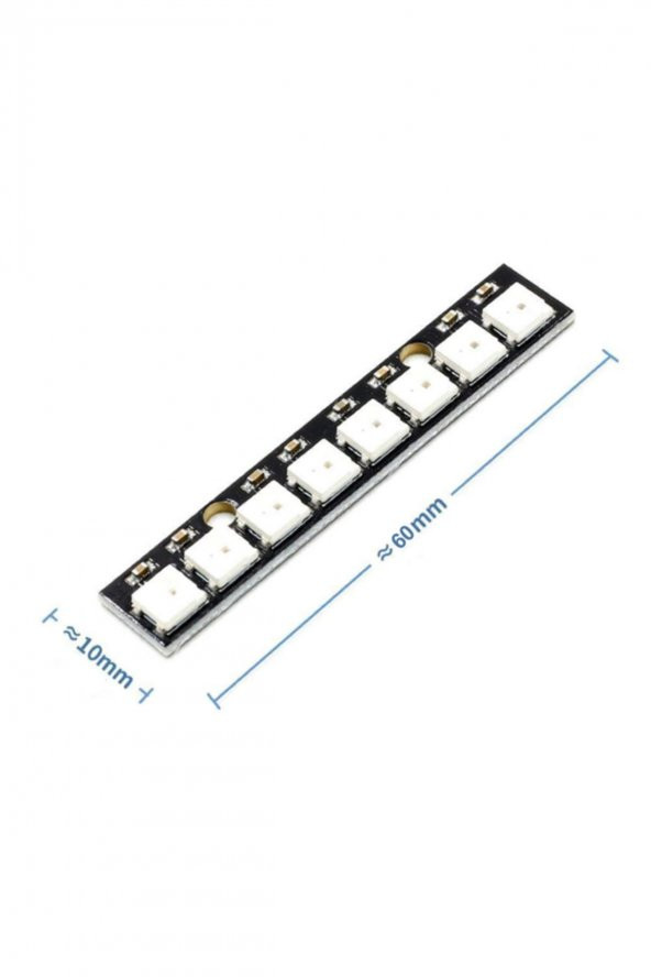 8 Bit NeoPixel WS2812B 5050 Rgb Led Modül  8li 5050 Adreslenebilir Rgb Stick Lamba Strip Kart Full Color