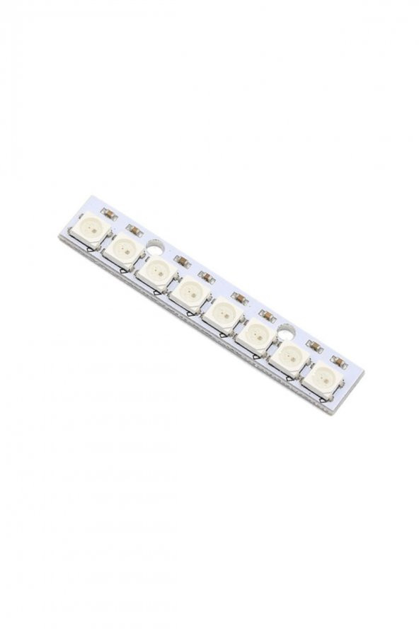 8 Bit NeoPixel WS2812B 5050 Rgb Led Modül  8li 5050 Adreslenebilir Rgb Stick Lamba Strip Kart Full Color - 6