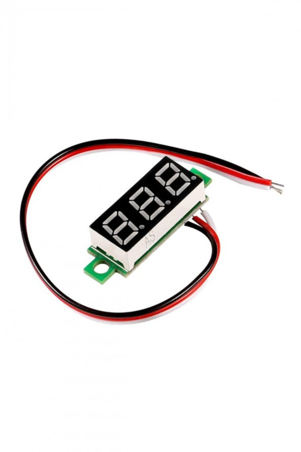 Voltmetre 0.28 0-100V Mavi 3 Telli Dijital LED Gösterge Voltaj - 3