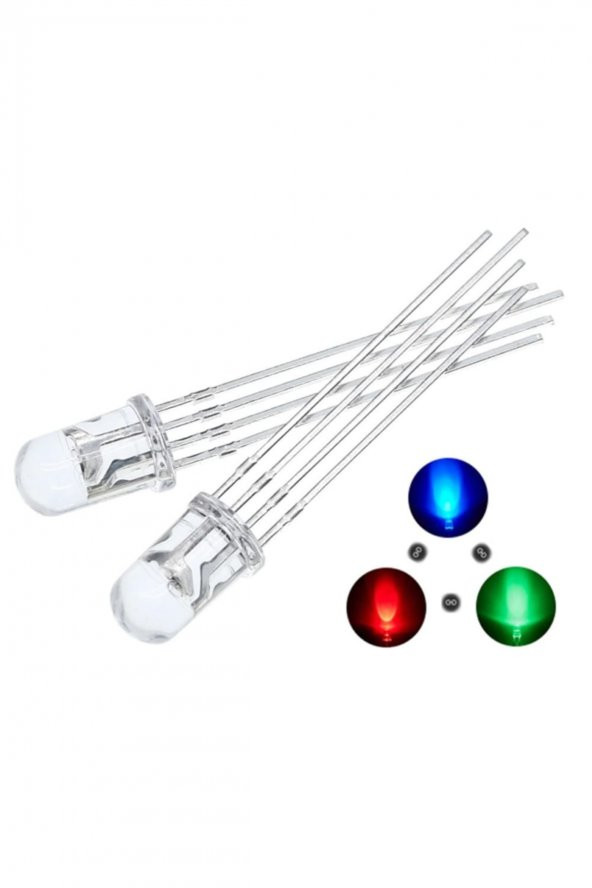 5mm Rgb Led Ortak Anot 4 Pin Multicolor Diyot Işık Lamba Light - 5