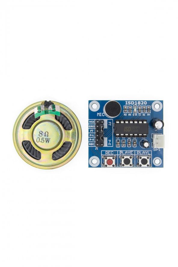 ISD1820 Ses Kayıt Modülü Ses Çalma Modülü 8Ohm 0.5W Hoparlör - 6