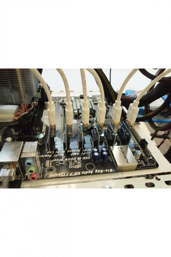 PCI Express to PCIe Adaptör Set 1x to 16x USB 3.0 Bitcoin Mining - 8