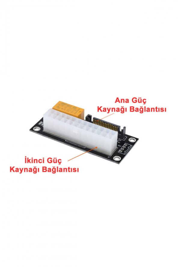 24 Pin to 4 Pin Sata 2 ATX Güç Kaynağı Birleştirici ADD2PSU Maden - 3
