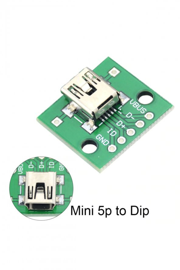 Mini Usb To Dip Çevirici Pcb Usb Haberleşme Deney Prototip 5V Usb - 5