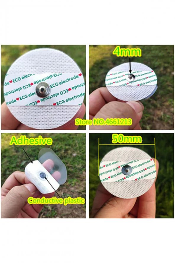 EKG ECG Elektrot Padi Nabız Kalp Ölçüm Sensör Padi  Çıtçıtlı 50mm - 8