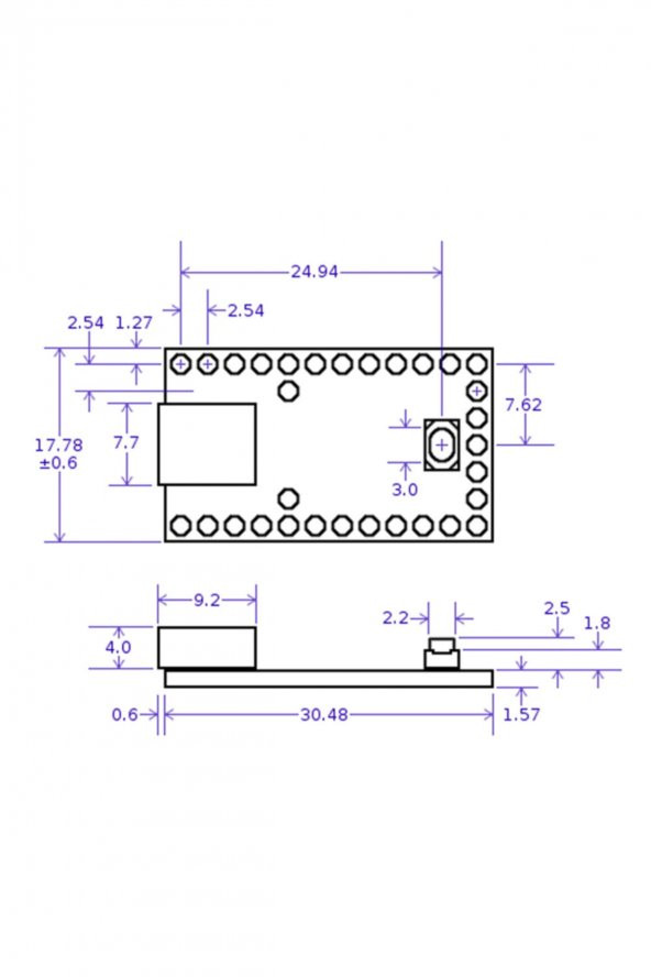 Teensy 2.0 ATmega32u4 Kit Microchip Atmel Geliştirme Kartı Arduin - 8