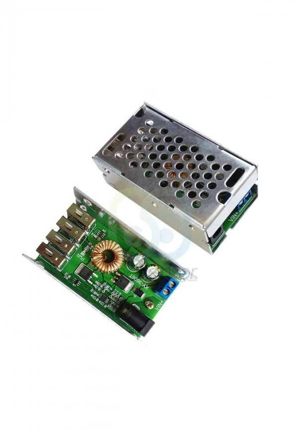 4 Usb Port 5V 5A Voltaj Düşürücü Mobil Güç Kaynağı Cep Telefonu Tablet Powerbank 36V Step Down - 2