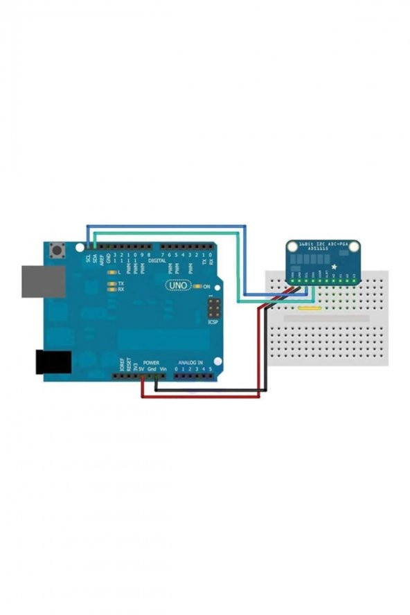 16 Bit I2C ADS1115 4 Kanal ADC PGA Programlanabilir Kuvvetlendiri - 7