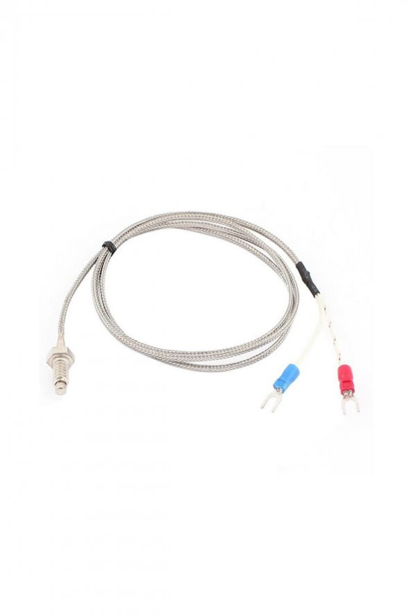 K Tip Thermocouple Sıcaklık Isı Sensörü 1 Metre 0C / 800C  Paslanmaz Çelik M6 Dişli Prob K Tip