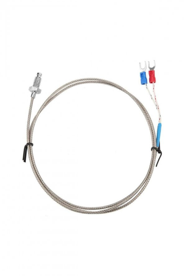 K Tip Thermocouple Sıcaklık Isı Sensörü 1 Metre 0C / 800C  Paslanmaz Çelik M6 Dişli Prob K Tip - 4