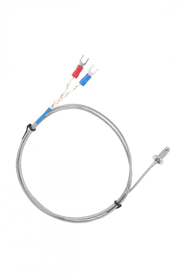 K Tip Thermocouple Sıcaklık Isı Sensörü 1 Metre 0C / 800C  Paslanmaz Çelik M6 Dişli Prob K Tip - 5
