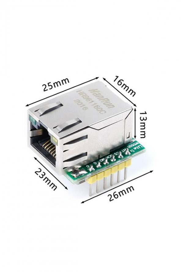Wiznet W5500 Mini Ethernet Modül  3.3V SPI TCP/IP UDP Network Ağ Lan Haberleşme - 8