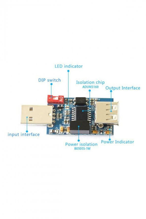 ADUM3160 USB İzolatör Modül Usb Port Koruyucu USB2.0 2500V 12Mbps - 2