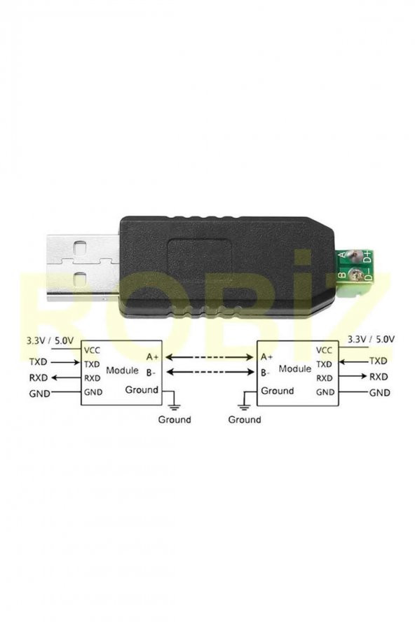 USB to RS485 Modül Kutulu  Com Seri Port Sinyal Çevirici Haberleşme Otomasyon Plc Medikal - 8