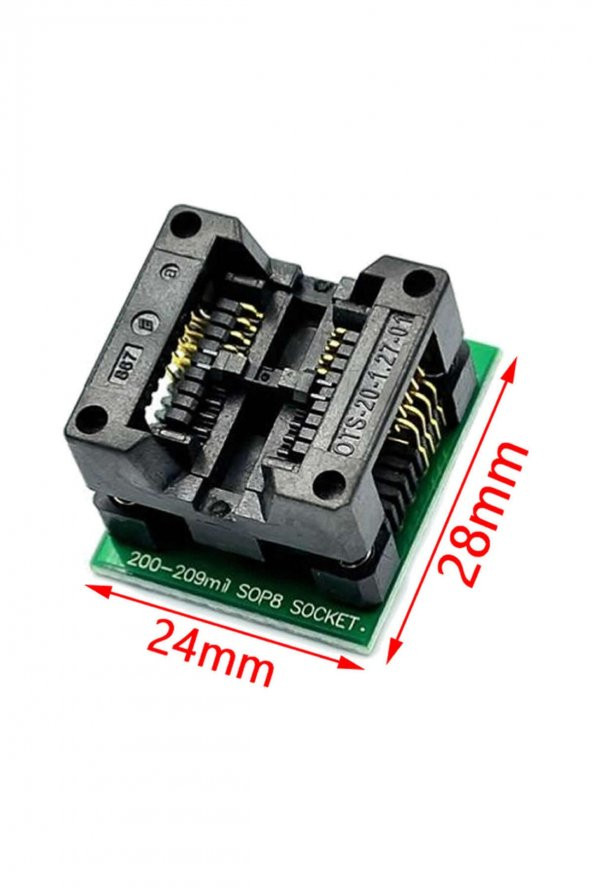 200 Mil Smd Soic8 Sop8 SO8 to Dip8 Yaylı Soket Adaptör  Eeprom Flash Programlayıcı 200mil Geniş Tip