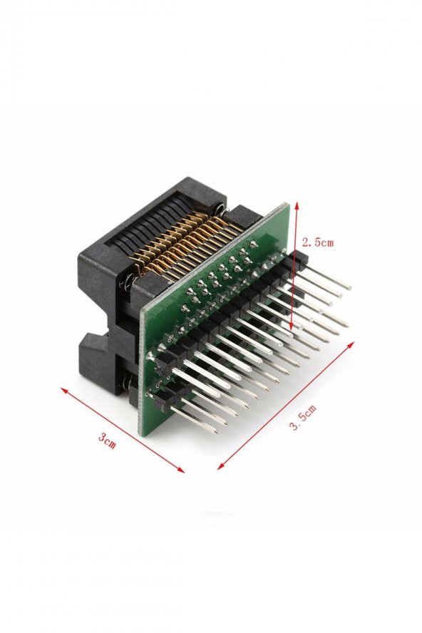 SOP28 SO28 to DIP28 Yaylı Adaptör Soket  Eeprom Flash Programlayıcı Entegre Kolay Programlama Aparatı - 8