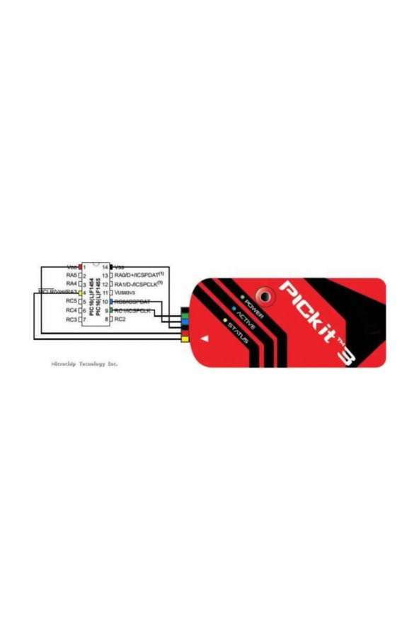 PICKIT3 Klon (Çin) + Zif Adaptör  Pickit 3 Pic Programlayıcı - 6