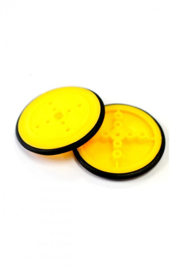 42mm Mini Rubber Tekerlek 3mm Mil Uyumlu Robot Oyuncak Wheel - 8