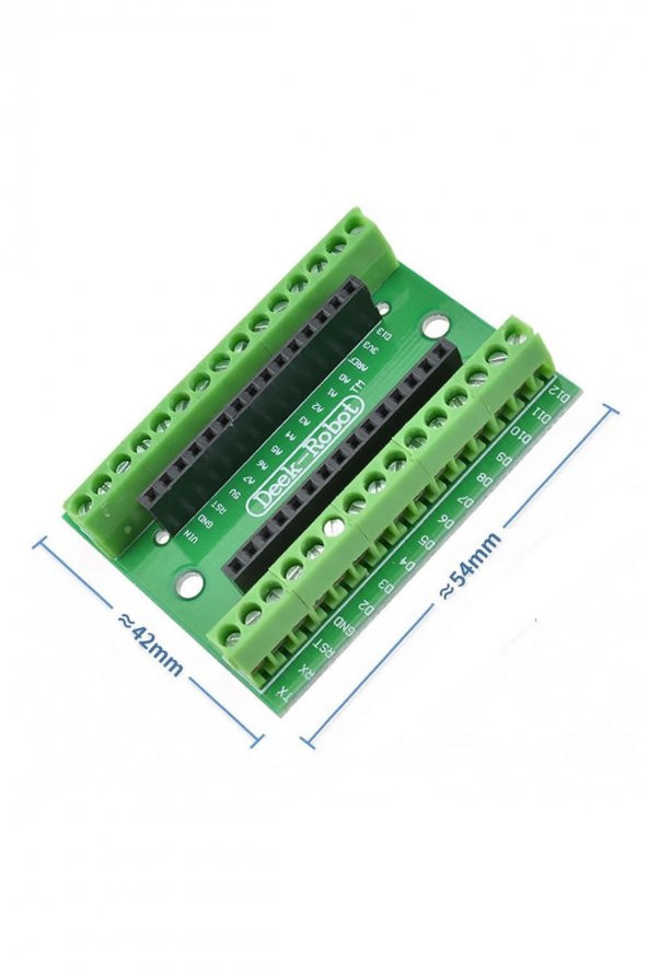 Arduino Nano 3.0 Genişleme Kartı  IO Terminal Adaptör Shield Kolay Bağlantı Klemens