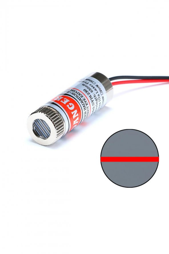 Çizgi Lazer Modül Kırmızı 650nm 3-5V 5mW 650nm Pointer Lens Odak - 3