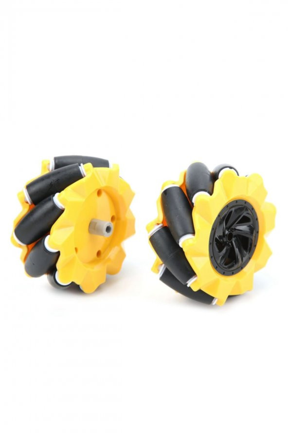 48mm Omni Mecanum Tekerlek Çifti 45 Derece Açılı 9 Roller 1:48