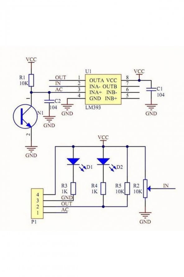 LM393 Light Sensör Modül Işık Fotosel Işığa Duyarlı Dijital Çıkış - 8