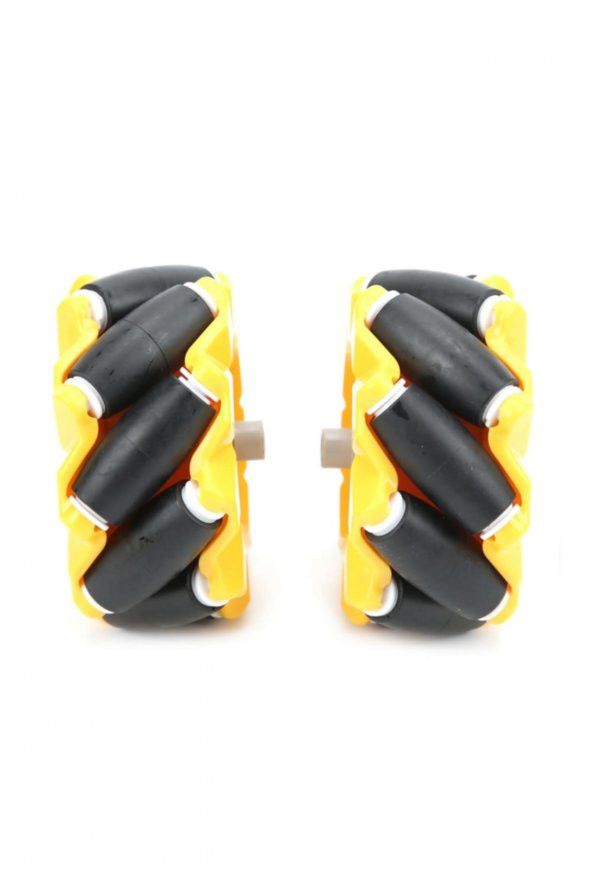 48mm Omni Mecanum Tekerlek Çifti 45 Derece Açılı 9 Roller 1:48 - 3