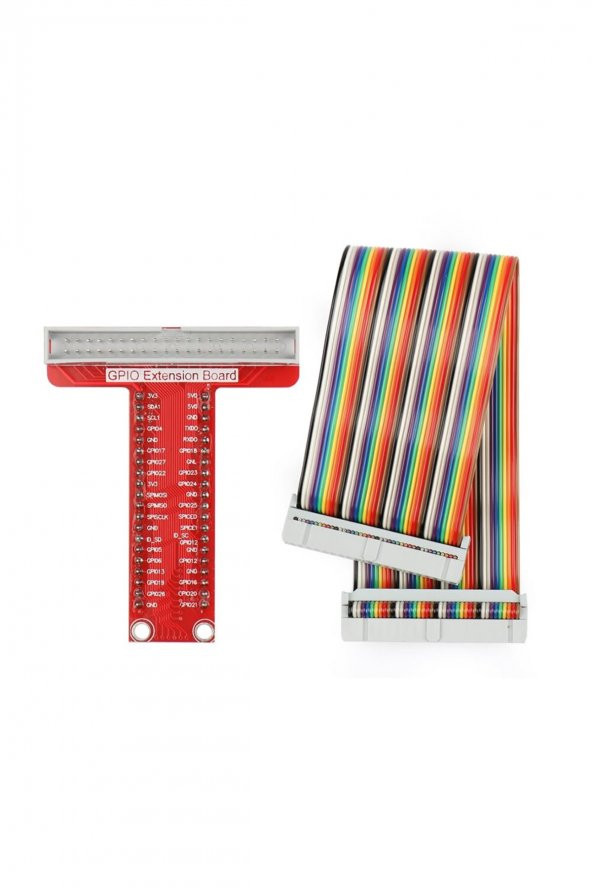 Raspberry Pi T Genişleme Kartı + 40 Pin Ribbon Kablo3b+ 4b 2 Model B B+ A+ Zero T-cobbler