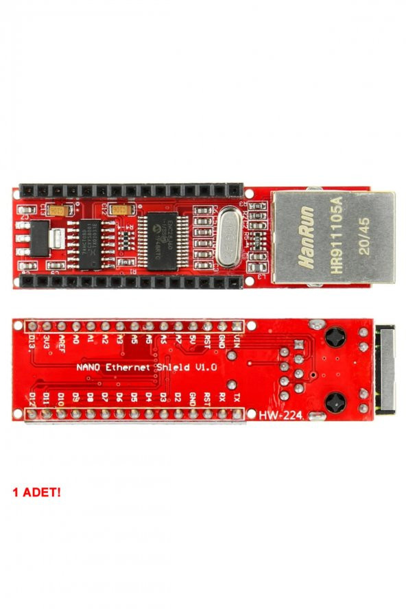 Arduino Nano 3.0 ENC28J60 Ethernet Shield Alt kartı Microchip LAN SPI IOT İnternet Haberleşme Alıcı