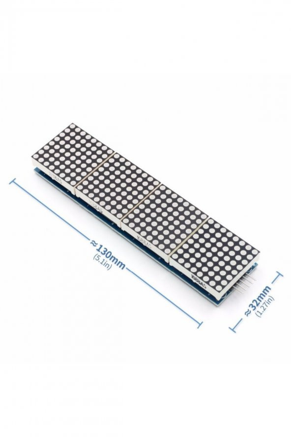 MAX7219 4 Adet 8x8 64 Nokta Led Matrix Modül  Dot Matrix 5V Ortak Katot Led Ekran Saat