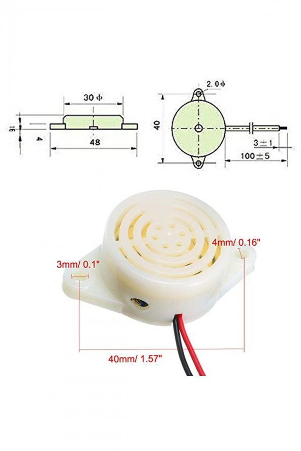 SFM-27 DC 3-24V 90DB Buzzer Aktif Buzzer Yüksek Beep Ses Üreteci  Yüksek Desibel Alarm Uyarıcı Acil - 8