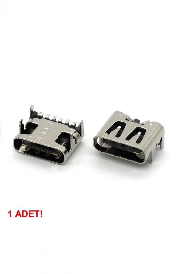 Type-C Usb Soket 6 Pin Smd USB 3.1 Cep Telefonu Elektronik Cihaz Usb Port Konnektör Şarj Soketi Dişi - 6