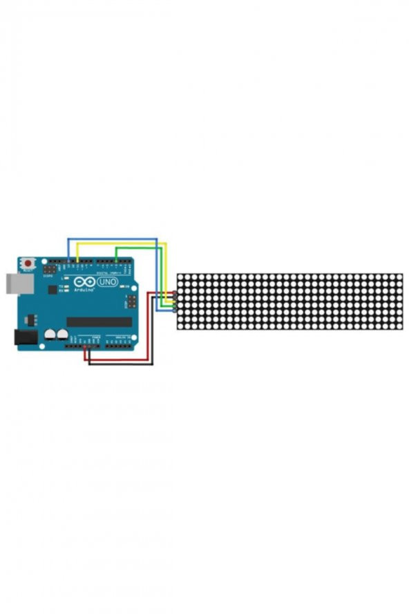 MAX7219 4 Adet 8x8 64 Nokta Led Matrix Modül  Dot Matrix 5V Ortak Katot Led Ekran Saat - 8