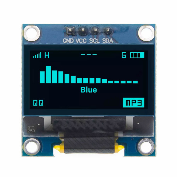 0.96 Inch Mavi Oled Lcd Modül 128x64 Pixel IIC I2C Seri 0.96 Ekran Gösterge SSD1306 3.3V 5V Matrix Display