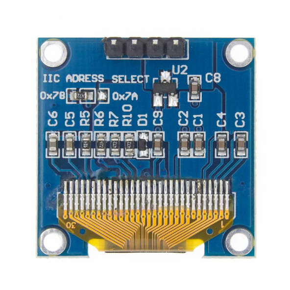 0.96 Inch Mavi Oled Lcd Modül 128x64 Pixel IIC I2C Seri 0.96 Ekran Gösterge SSD1306 3.3V 5V Matrix Display - 6