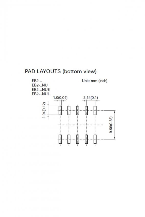 5V EB2-5NU SMD Röle DPDT 1A EB2 Series Non Latching Low Signal - 4