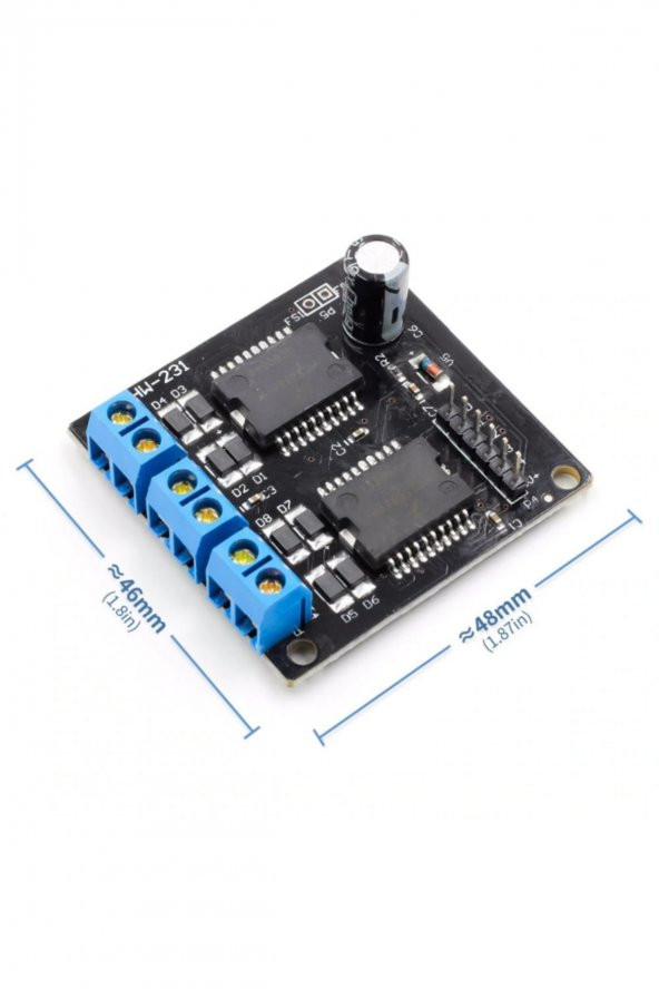 Dual MC33886 Motor Sürücü Modül 40V 5A Akıllı Robot Araba