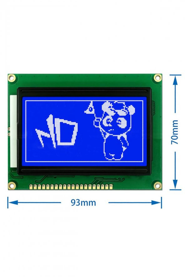 2.9 Inch 12864B V2.0 Mavi Glcd Modül  Spi 5V 128x64 Pixel Grafik Lcd Display Ekran